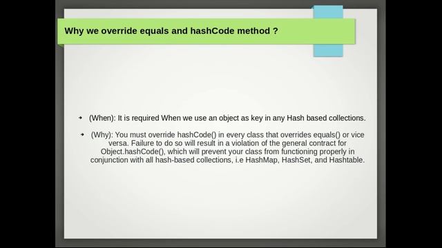 Java Interview Question #9: Why we override equals and hashCode method ? смотреть онлайн