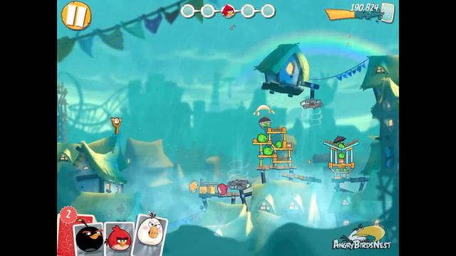 Angry Birds 2 Level 92 Pig City Shangham 3 Star Walkthrough смотреть онлайн