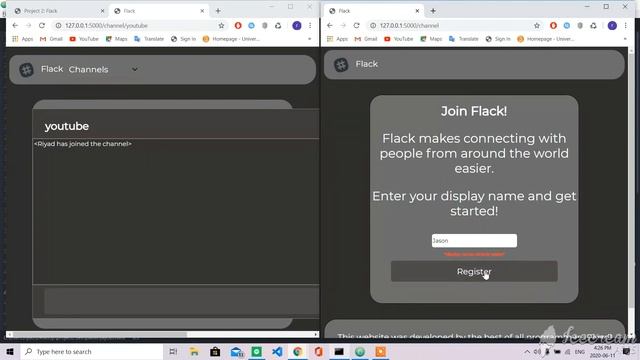 CS50's Web - project 2 - Flack смотреть онлайн