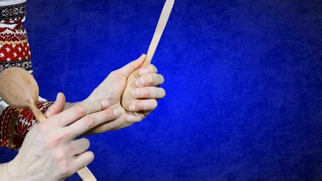 Игра на двух ложках (способ №1) для ложкарей