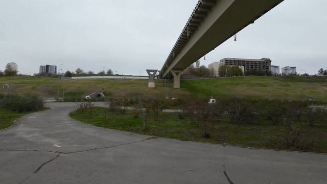 12.11.2023. Погода в Волгограде в ноябре. Под мостом через Волгу. смотреть онлайн