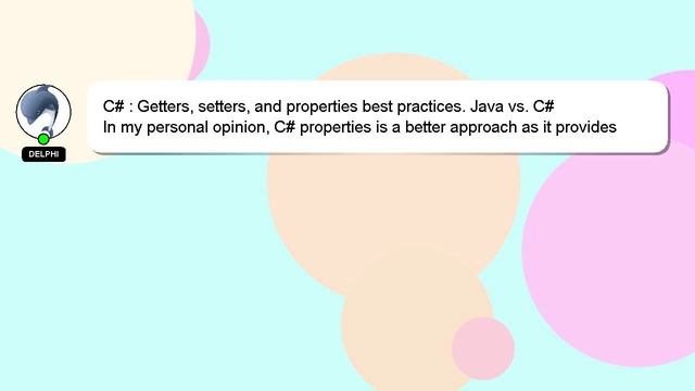 C# : Getters, setters, and properties best practices. Java vs. C# смотреть онлайн