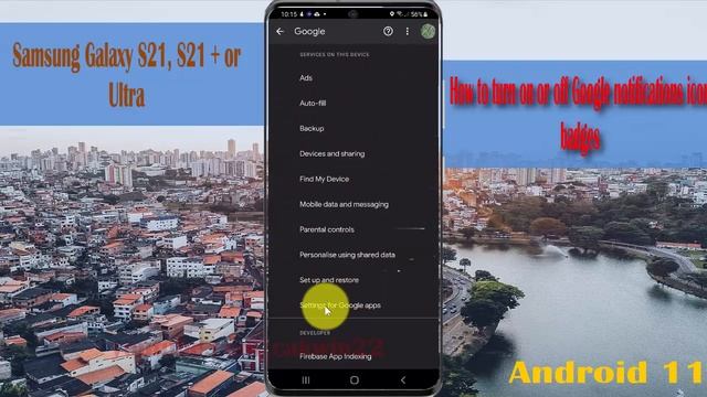 How to turn on or off Google notifications icon badges in Samsung Galaxy S21 смотреть онлайн