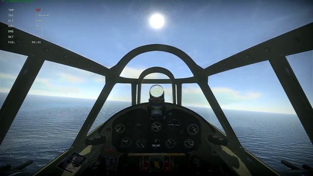 War Thunder fully laden F6F-3 carrier take off смотреть онлайн