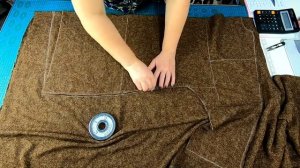 Как сшить тунику с цельнокроеным рукавом летучая мышь и воротником хомут. Раскрой сразу на ткани.mp4