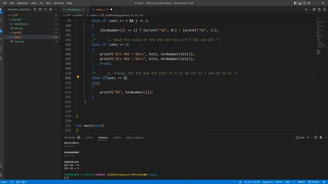 C-Cpp - Experimental tutoring - Exer002 - bitwise operators, binary and hexadecimal смотреть онлайн