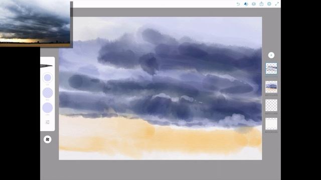 Tutorial - How to paint a wet in wet watercolour sky in Adobe Sketch смотреть онлайн