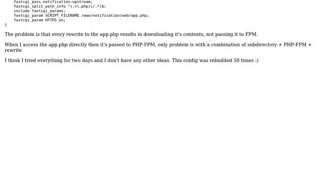 Nginx: Multiple PHP fpm on subdirectories in one domain смотреть онлайн
