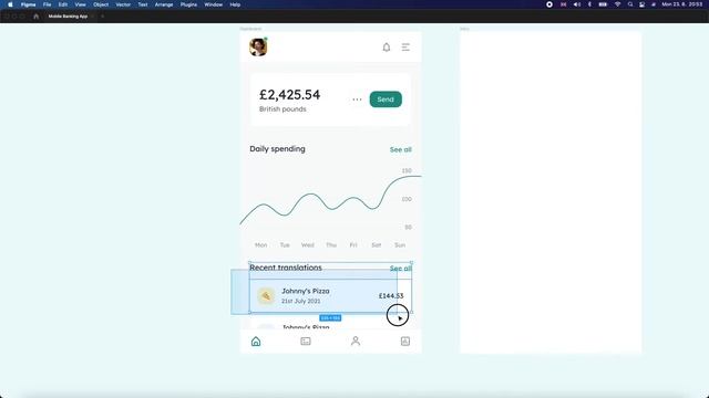 Figma Tutorial: How to design a mobile banking app [part 2] смотреть онлайн