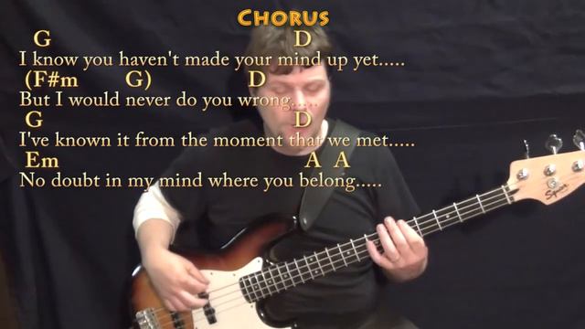 Make You Feel My Love - Bass Guitar Cover Lesson in D with Chords/Lyrics смотреть онлайн