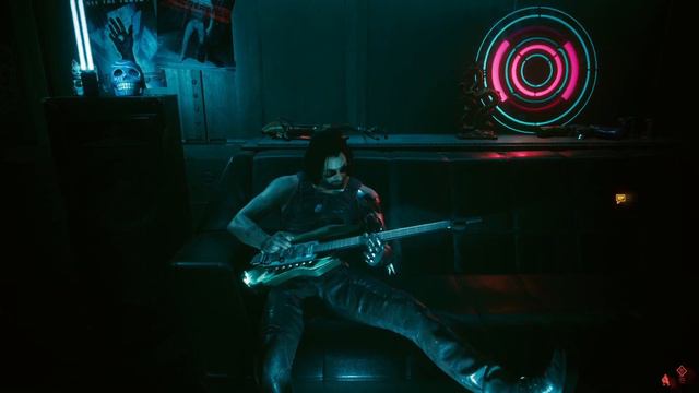 Relaxing Guitar by Johnny Silverhand - CYBERPUNK 2077 Ambient Music смотреть онлайн