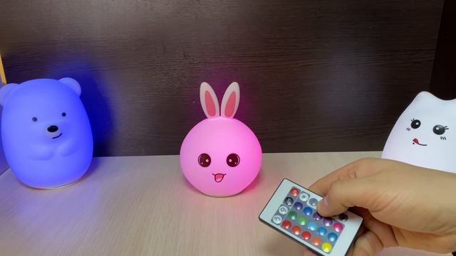 Детский силиконовый LED ночник «Кролик» смотреть онлайн