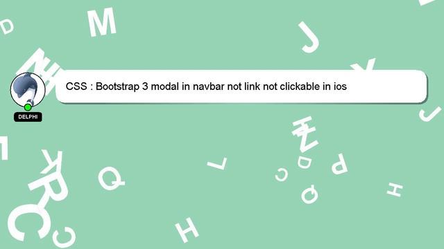 CSS : Bootstrap 3 modal in navbar not link not clickable in ios смотреть онлайн