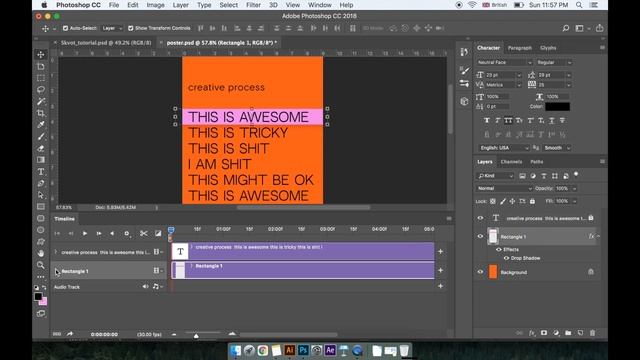 Анимированный постер в Аdobe Photoshop | Animated poster in Аdobe Photoshop смотреть онлайн