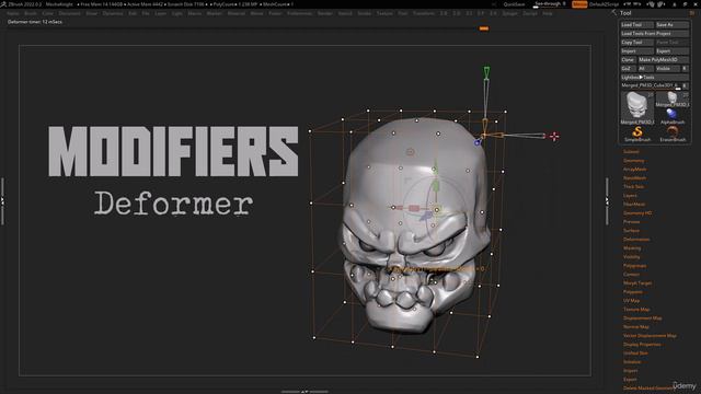 11. Инструменты Zbrush Gizmo 2D and Modifiers смотреть онлайн