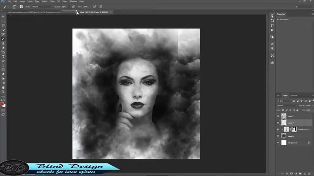 Abstract Photoshop Tutorial Effect by Using Cloud Brush смотреть онлайн