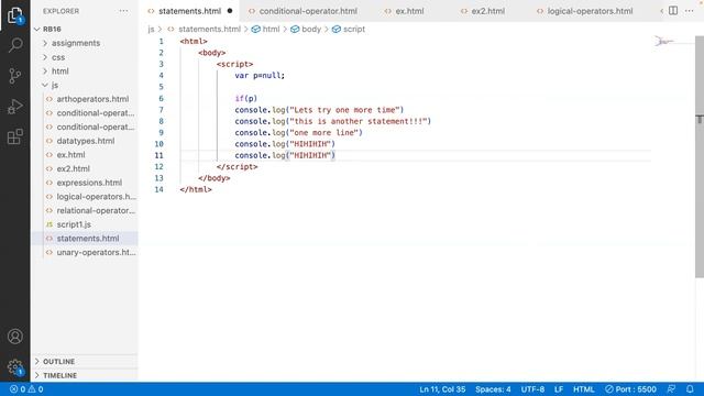 JavaScript Statements смотреть онлайн