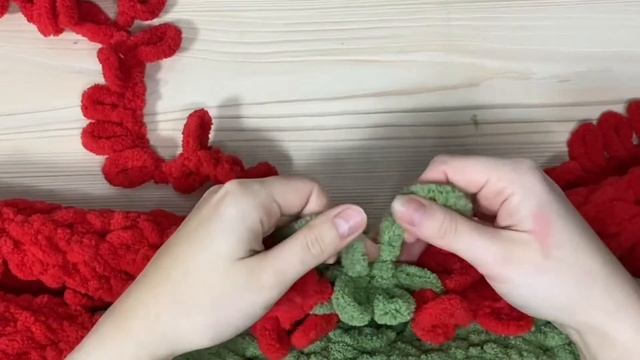 Плед из ализе пуффи Плетенка к новому году смотреть онлайн