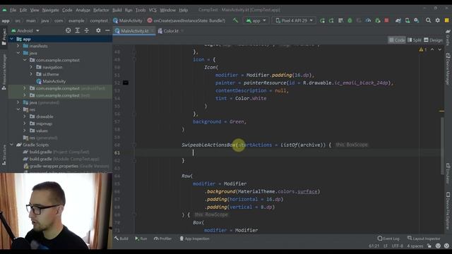 Swipeable Component with Jetpack Compose | Android Studio Tutorial смотреть онлайн