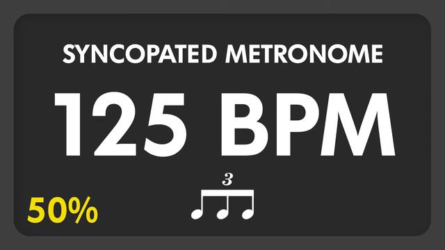 125 BPM - Syncopated Metronome - 8th Triplets (50%) смотреть онлайн