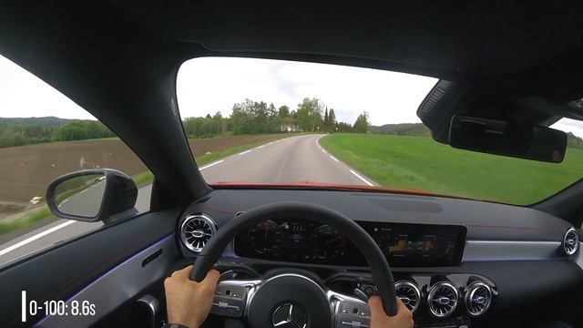 Mercedes CLA 180 - POV Driving Experience, 0-100 & kickdown test смотреть онлайн
