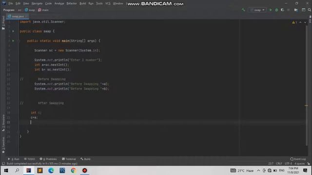 Java Logic || Swapping Tow Number Program || Just 2 lines of Code смотреть онлайн