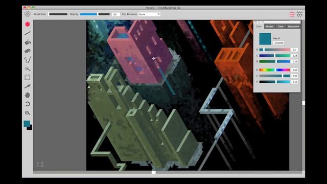 Trixels shape mode in Hexels Pro - speed paint смотреть онлайн