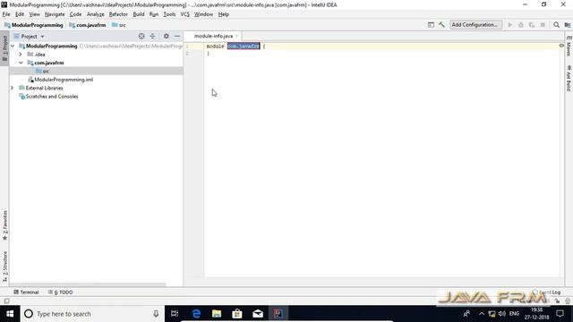 IntelliJ IDEA 2018.3 and Java 11 Modular Programming example on Windows 10 смотреть онлайн