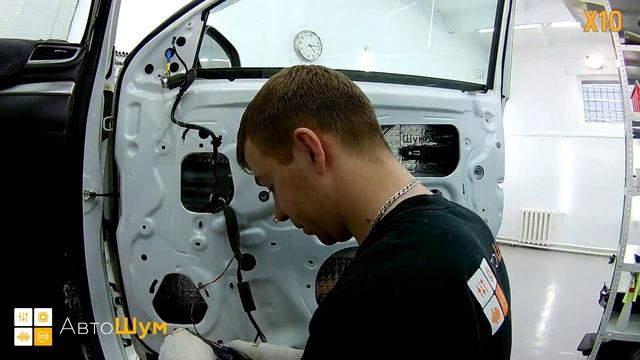Шумоизоляция дверей Mitsubishi Pajero Sport в уровне Премиум. АвтоШум. смотреть онлайн
