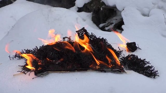 Сожжение домика из спичек № 2 смотреть онлайн