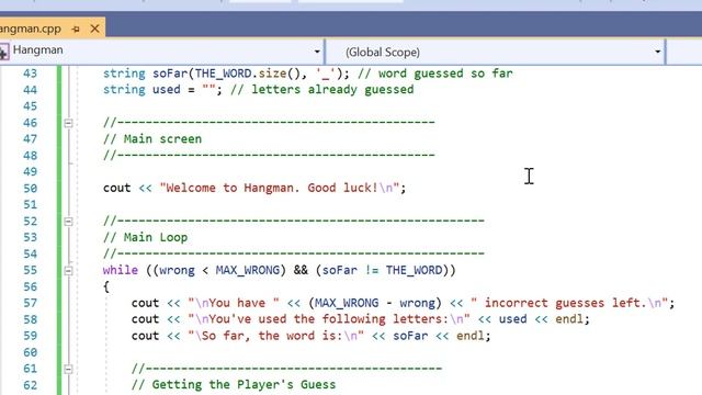 C++ Hangman Game - How to code your own Hangman game | @cbetterexplained8662 смотреть онлайн