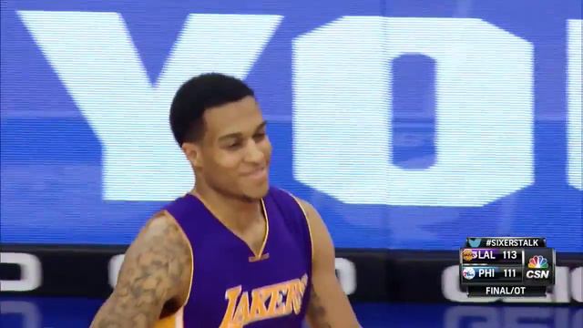 Jordan Clarkson Game Winner Lakers vs Sixers March 30, 2015 NBA 2014 15 Season смотреть онлайн