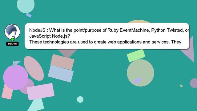 NodeJS : What is the point/purpose of Ruby EventMachine, Python Twisted, or JavaScript Node.js? смотреть онлайн