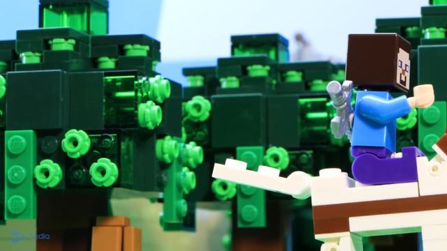 Can Steve Escape The GIANT MAZE in Lego Minecraft? - Lego Stop Motion | Minecraft Animation смотреть онлайн
