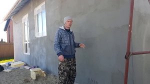 Штукатурка дома. Штукатурка дома по пеноплексу.