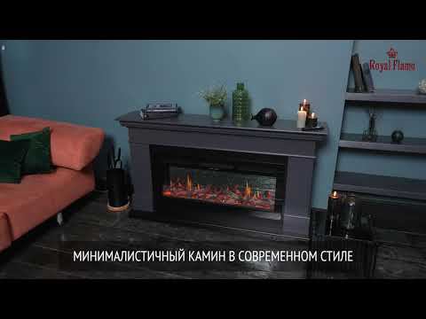 Видеообзор: Каминокомплект California серый графит с очагом 5D V-ART 40 смотреть онлайн