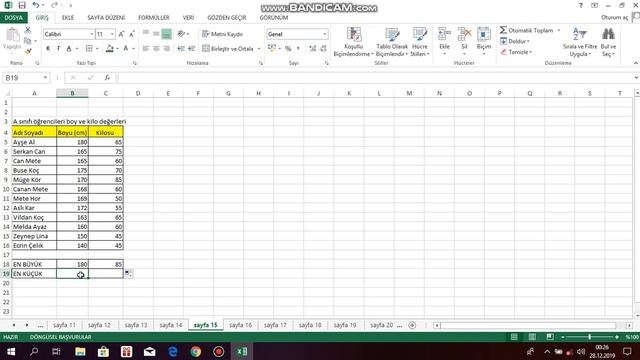 EXCEL 15(MAK. VE MİN. ) смотреть онлайн