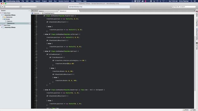 How to make a game like Tetris in Unity 5 - Part 4 - Limiting and Allowing Rotations смотреть онлайн