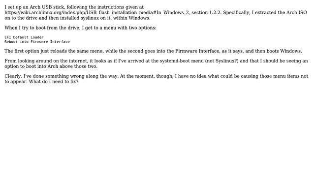 Why am I only getting two options in systemd-boot? смотреть онлайн