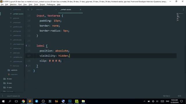 18. Kontaktlar bo'limi 2 | Sass yordamida sayt tuzamiz смотреть онлайн