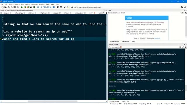 Ip locator using web browser module, and sort a list using lambda function смотреть онлайн