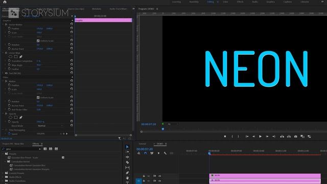 Glowing NEON TEXT effect in Adobe Premiere Pro смотреть онлайн