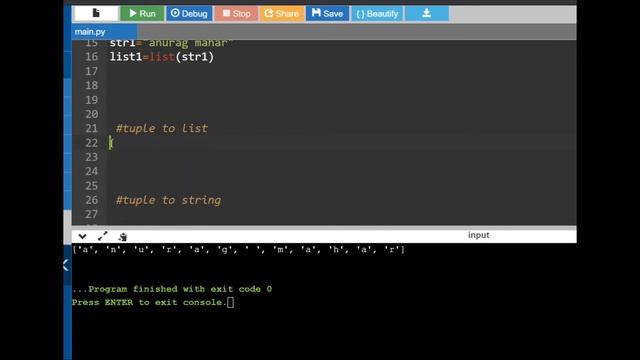 list tuple string conversion with each other in 3 minutes смотреть онлайн