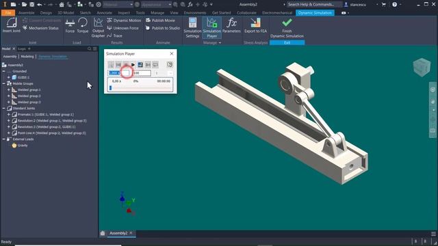 Tutorial Inventor - 174 KINEMATIC vs DYNAMIC смотреть онлайн