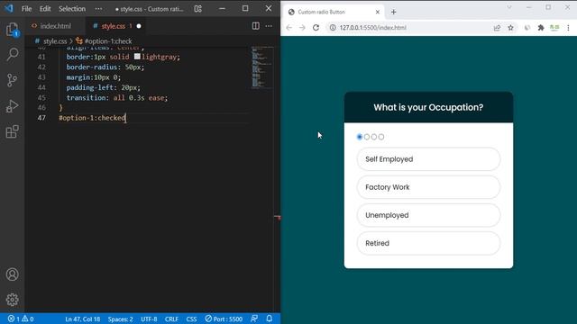 How to make a cool custom radio button | Custom radio button CSS | Custom radio button смотреть онлайн
