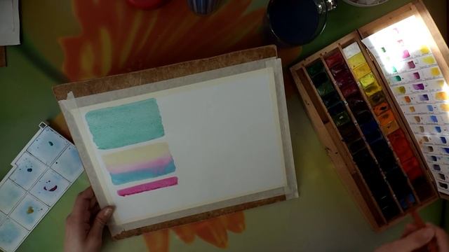 Ключи к акварели #2. Как делать заливки в акварели. Цветовая растяжка. смотреть онлайн