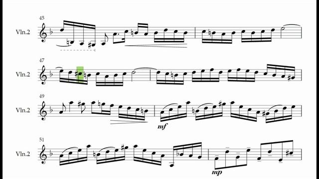 Concerto in D for 2 Violins & Piano - Free Sheet Music - 2nd Violin - Play Along Accompaniment смотреть онлайн