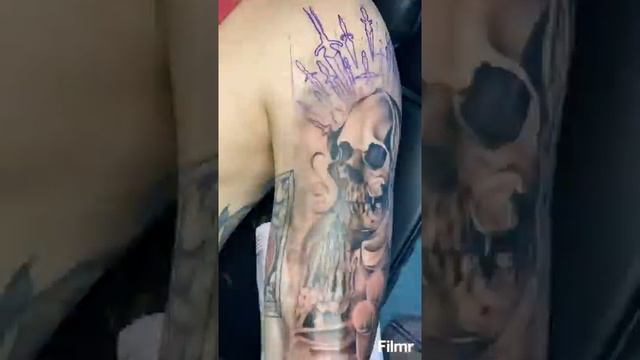 SANTA MUERTE TATTOO TIMELAPSE смотреть онлайн