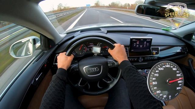 AUDI A8 3.0 TDI QUATTRO 258 HP TOPSPEED ON GERMAN AUTOBAHN (NO LIMIT) By SpeedUpDE
