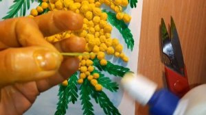 ОБЪЁМНАЯ АППЛИКАЦИЯ "МИМОЗА"